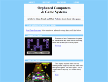 Tablet Screenshot of orphanedgames.com